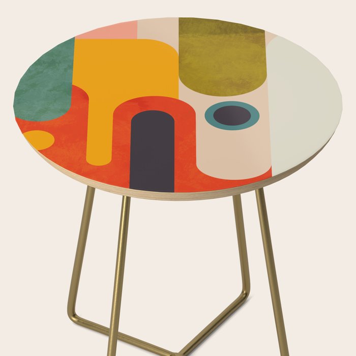 geometry vintage abstract art Side Table Gallery Image 2