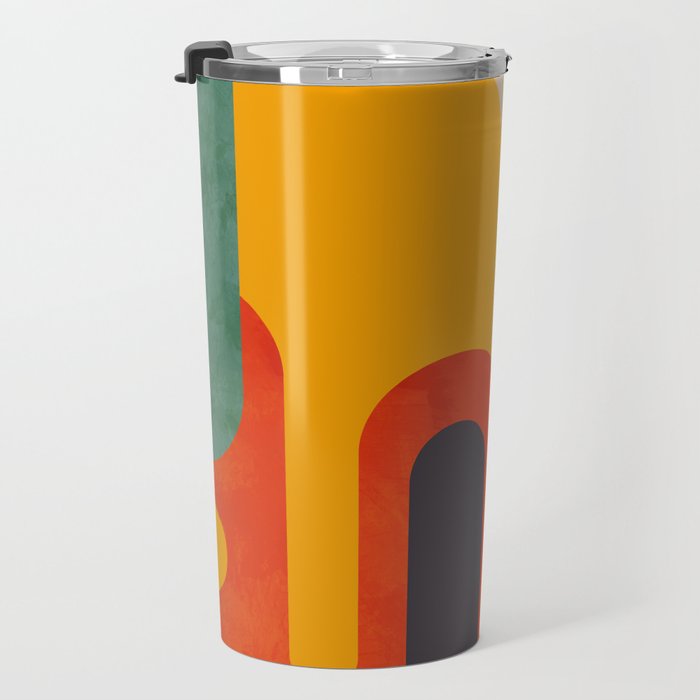 geometry vintage abstract art Travel Mug Gallery Image 3