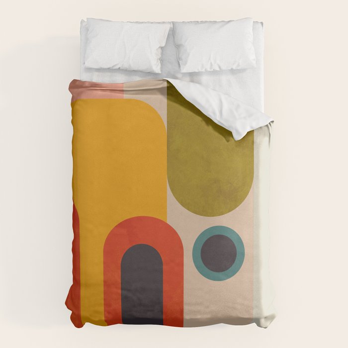 geometry vintage abstract art Duvet Cover Gallery Image 6
