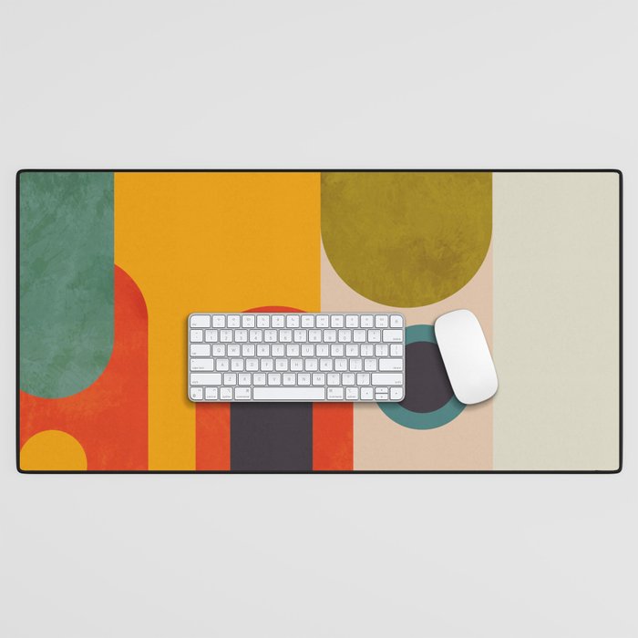 geometry vintage abstract art Desk Mat Gallery Image 1