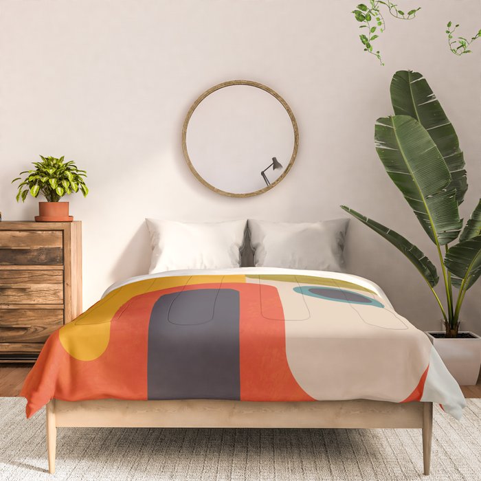 geometry vintage abstract art Comforter Gallery Image 3