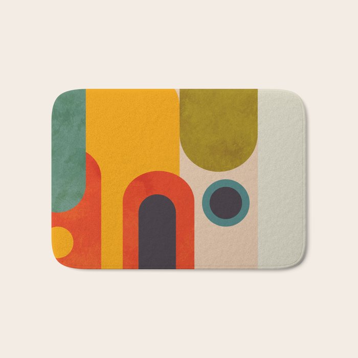 geometry vintage abstract art Bath Mat Gallery Image 1