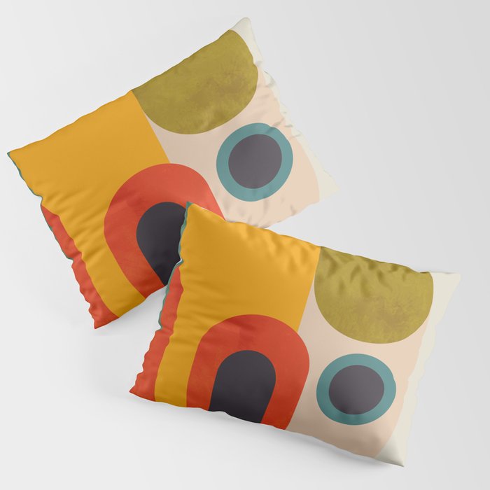 geometry vintage abstract art Pillow Sham Gallery Image 3