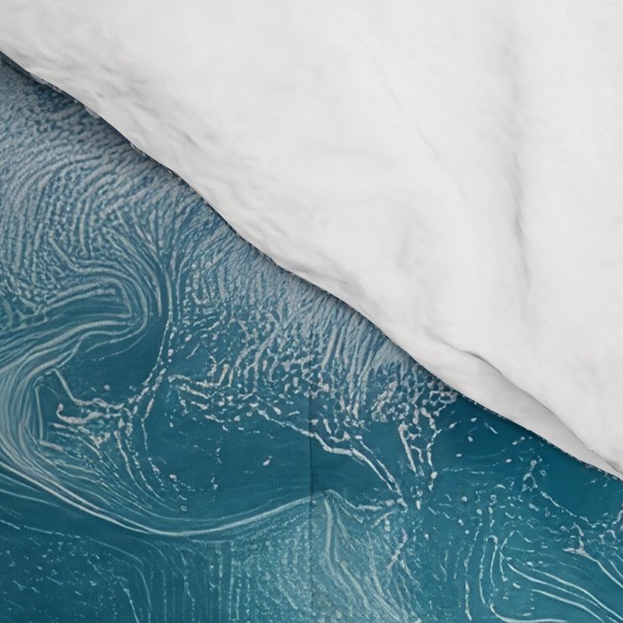 Aerial Ocean Waves - Coastal Wall Art Photography Comforter Gallery Image 4