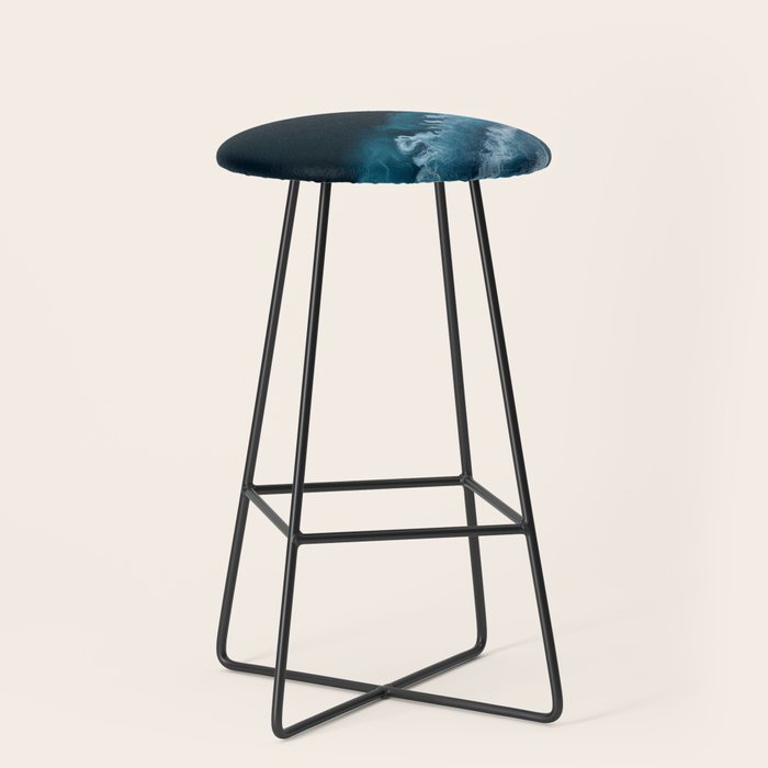 Aerial Ocean Waves - Coastal Wall Art Photography Stool Gallery Image 1