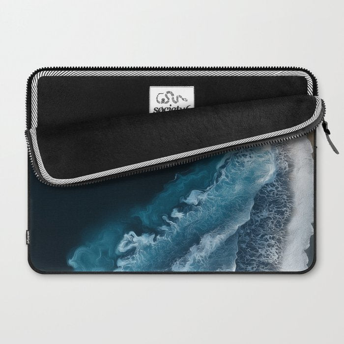 Aerial Ocean Waves - Coastal Wall Art Photography Laptop Sleeve Gallery Image 2