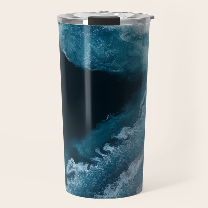 Aerial Ocean Waves - Coastal Wall Art Photography Travel Mug Gallery Image 1
