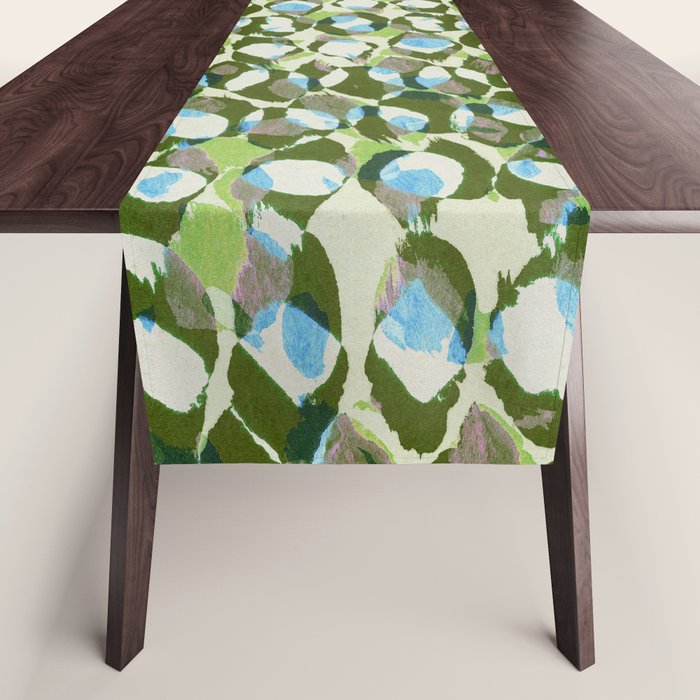 Pure Strokes #3 / Green & Blue Table Runner Gallery Image 1
