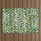 Pure Strokes #3 / Green & Blue Outdoor Rug Gallery Image 1