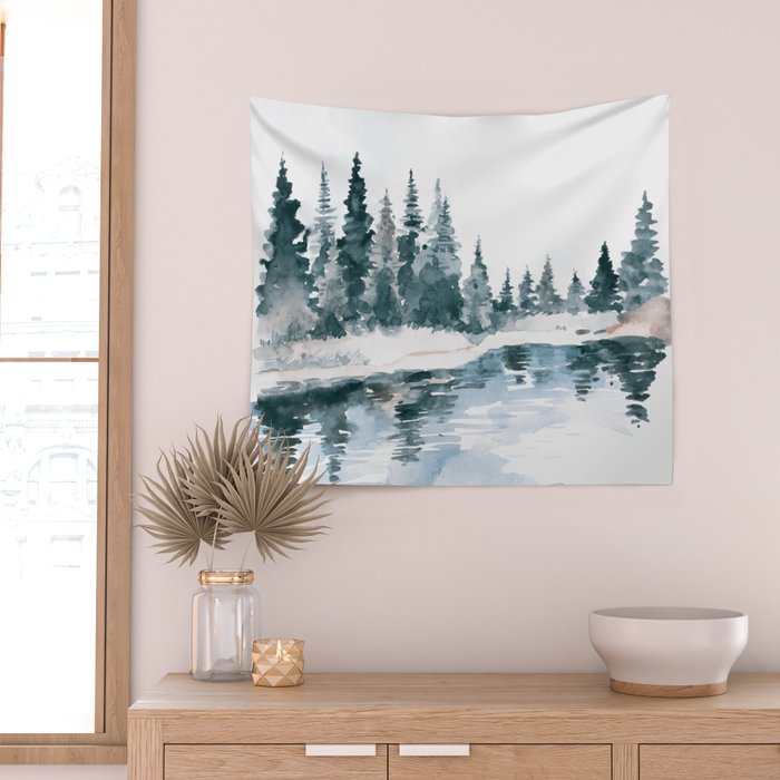 Mountain River Wall Tapestry Gallery Image 2