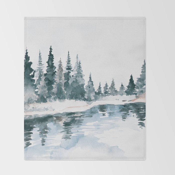 Mountain River Throw Blanket Gallery Image 2