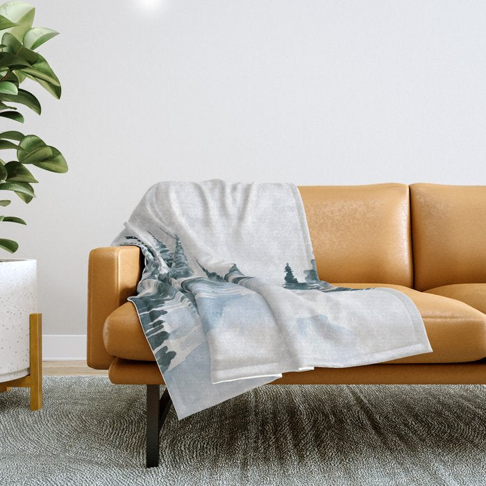 Mountain River Throw Blanket Gallery Image 1