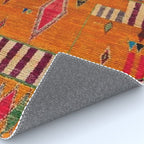 Orange Traditional Moroccan Design Rug Gallery Image 4