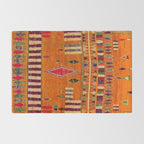 Orange Traditional Moroccan Design Rug Gallery Image 2