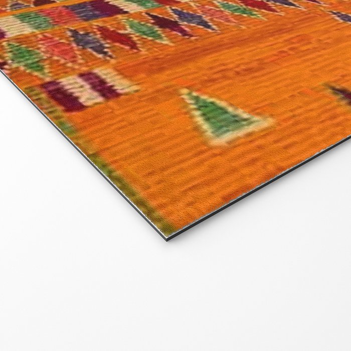 Orange Traditional Moroccan Design Welcome Mat Gallery Image 2