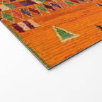 Orange Traditional Moroccan Design Welcome Mat Gallery Image 2