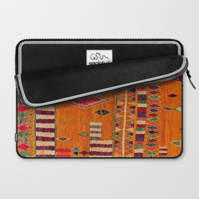 Orange Traditional Moroccan Design Laptop Sleeve Gallery Image 2