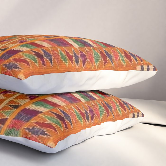 Orange Traditional Moroccan Design Pillow Sham Gallery Image 3