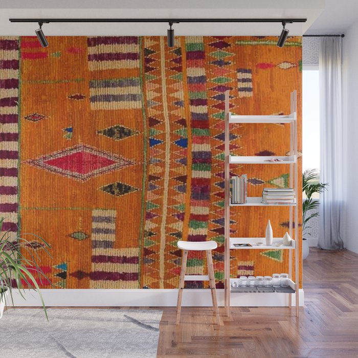Orange Traditional Moroccan Design Wall Mural Gallery Image 1