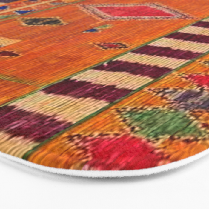 Orange Traditional Moroccan Design Bath Mat Gallery Image 3