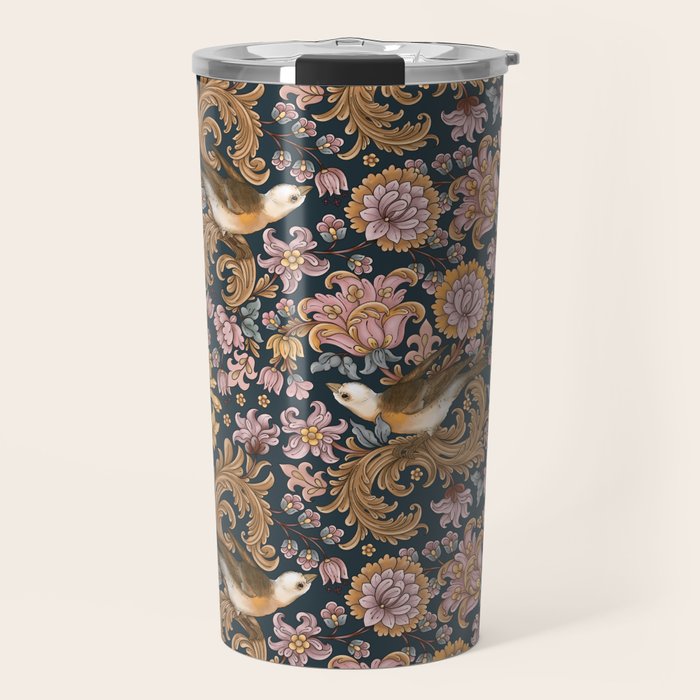 Ornate Bird Garden Travel Mug Gallery Image 1