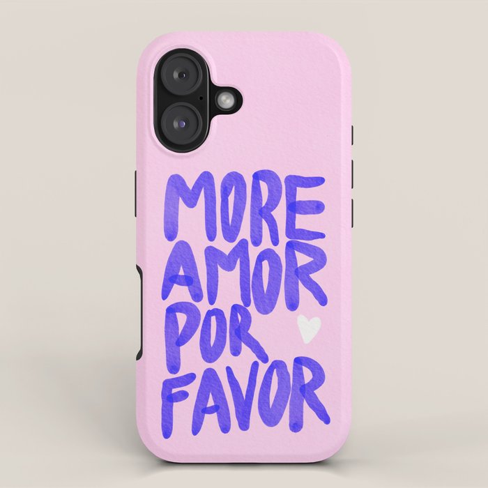 More Amor por favor - brush typography love quote iPhone Case Gallery Image 1