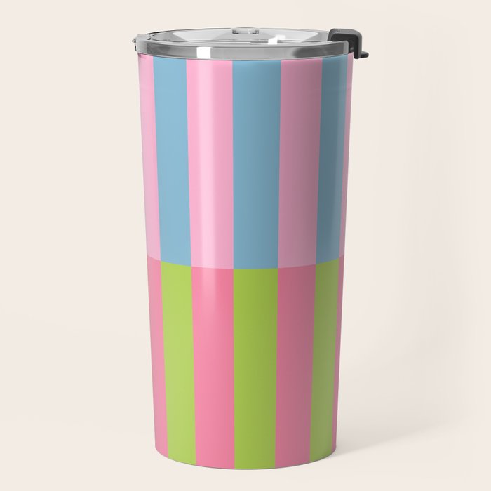 Vibrant color block pattern Travel Mug Gallery Image 2