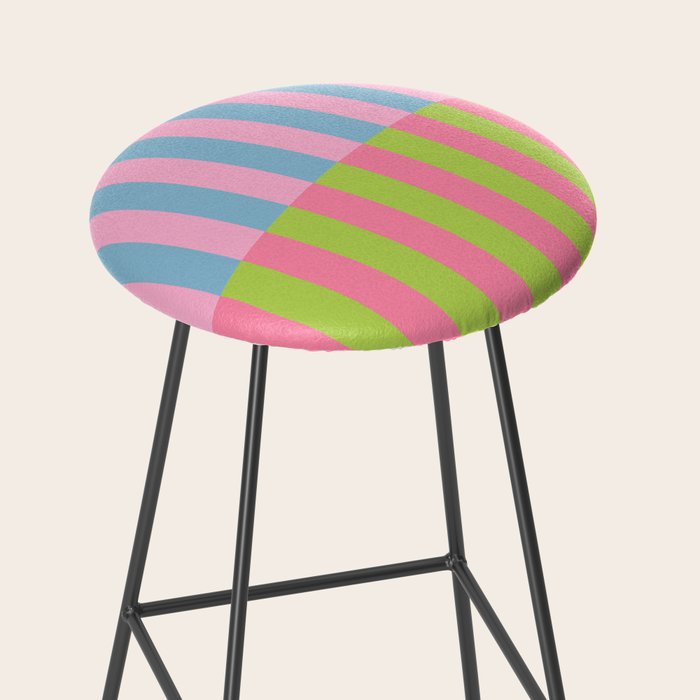 Vibrant color block pattern Stool Gallery Image 2