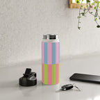 Vibrant color block pattern Water Bottle Gallery Image 4