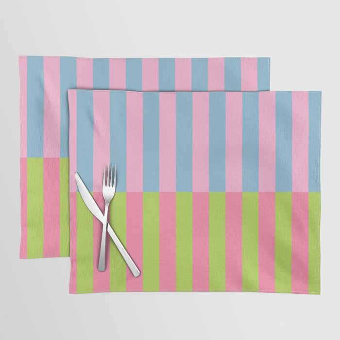 Vibrant color block pattern Placemat Gallery Image 1