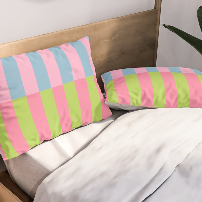 Vibrant color block pattern Pillow Sham Gallery Image 2