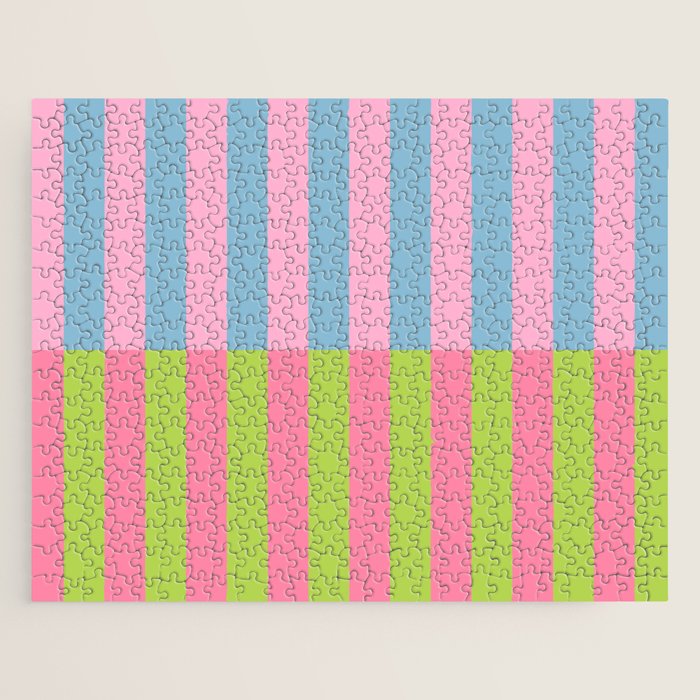 Vibrant color block pattern Jigsaw Puzzle Gallery Image 1