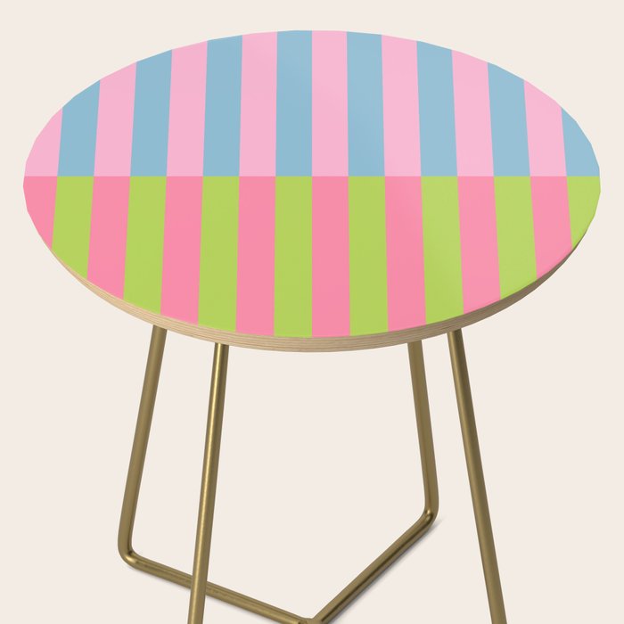 Vibrant color block pattern Side Table Gallery Image 2