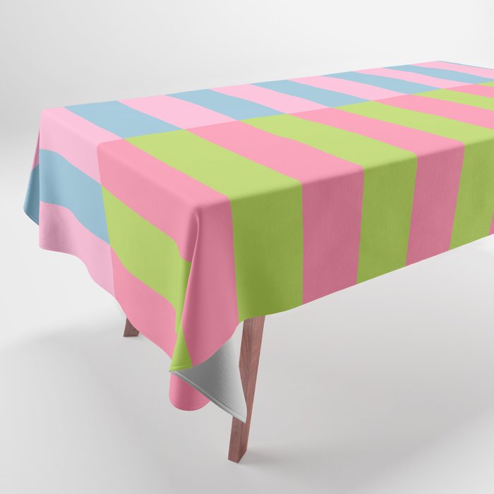 Vibrant color block pattern Tablecloth Gallery Image 1