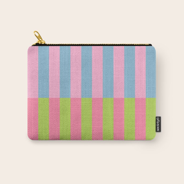 Vibrant color block pattern Carry All Pouch Gallery Image 1