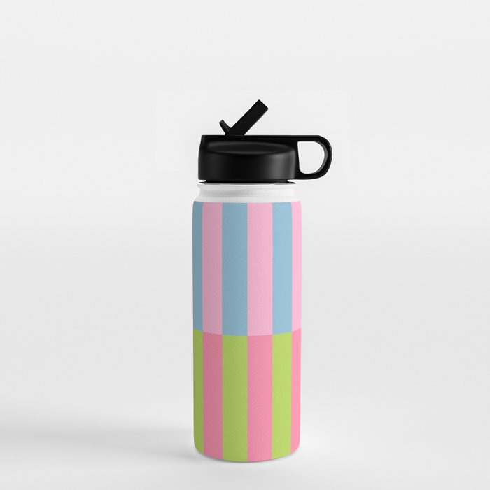 Vibrant color block pattern Water Bottle Gallery Image 1