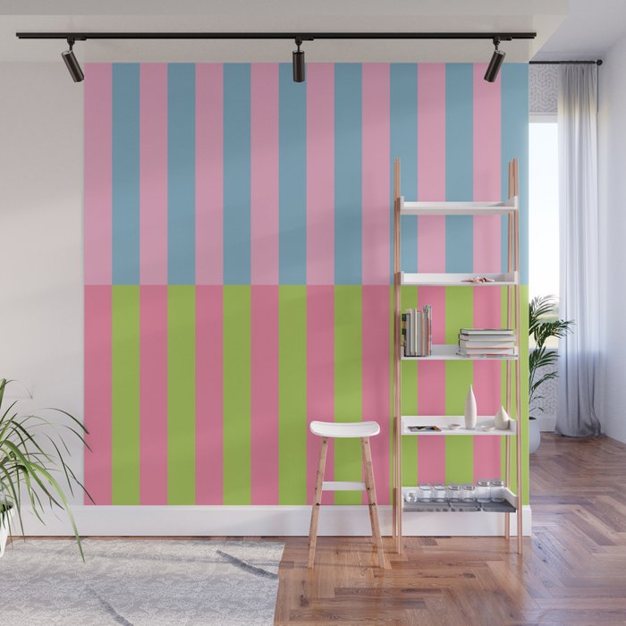 Vibrant color block pattern Wall Mural Gallery Image 1