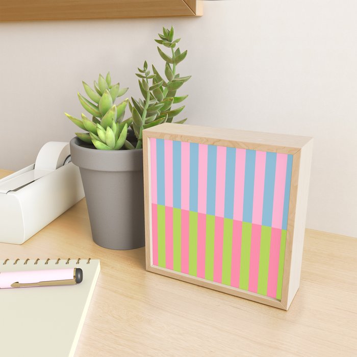 Vibrant color block pattern Mini Art Print Gallery Image 2