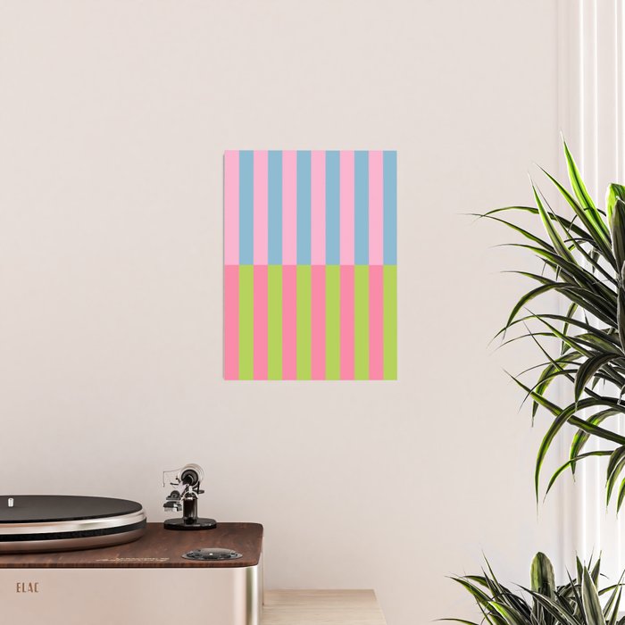 Vibrant color block pattern Poster Gallery Image 2