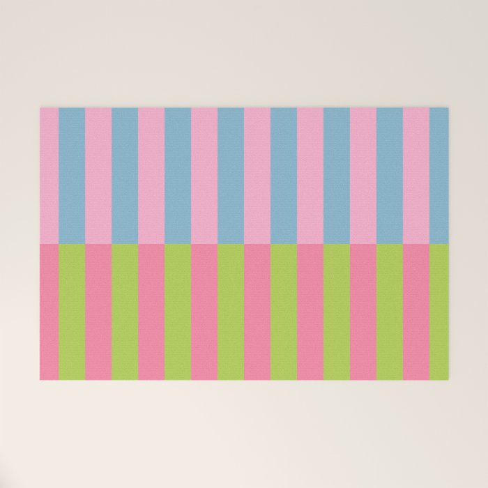 Vibrant color block pattern Welcome Mat Gallery Image 1