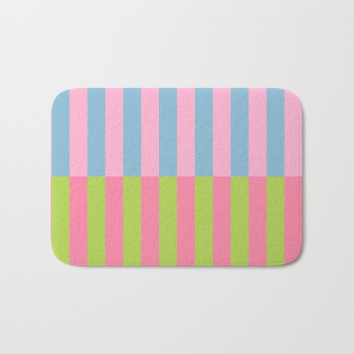 Vibrant color block pattern Bath Mat Gallery Image 1