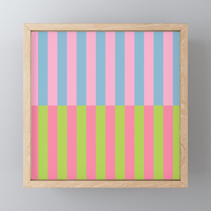 Vibrant Color Block Pattern Mini Art Print