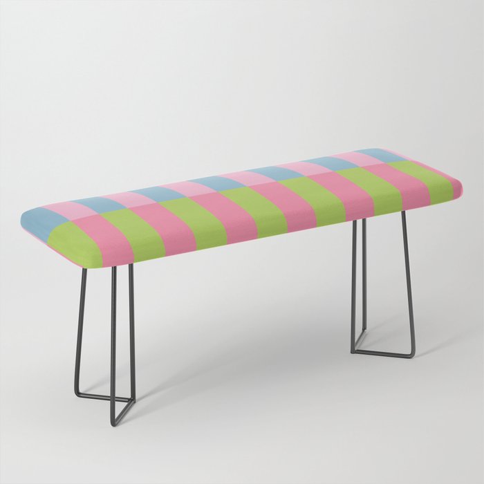 Vibrant color block pattern Bench Gallery Image 1