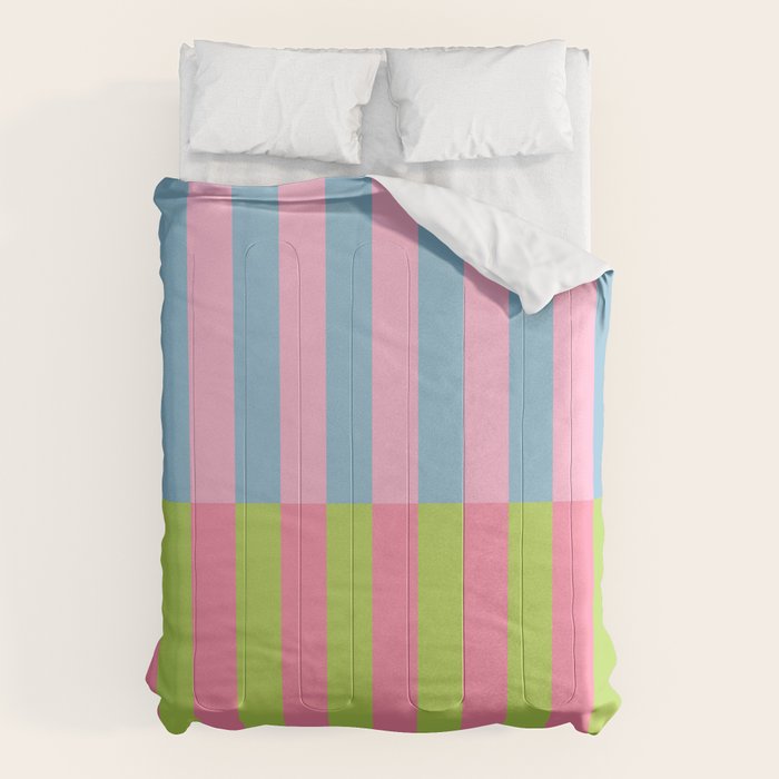 Vibrant color block pattern Comforter Gallery Image 1