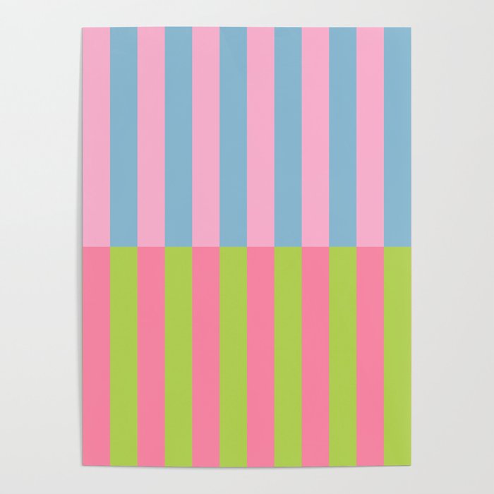 Vibrant color block pattern Poster – Society6