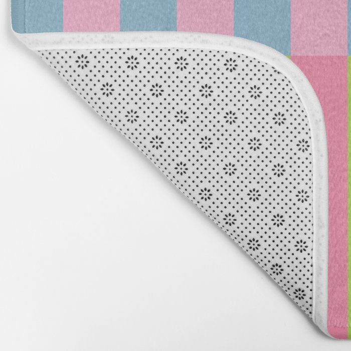 Vibrant color block pattern Bath Mat Gallery Image 2