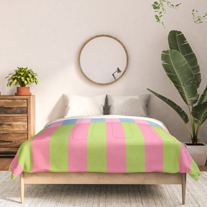 Vibrant color block pattern Comforter Gallery Image 3