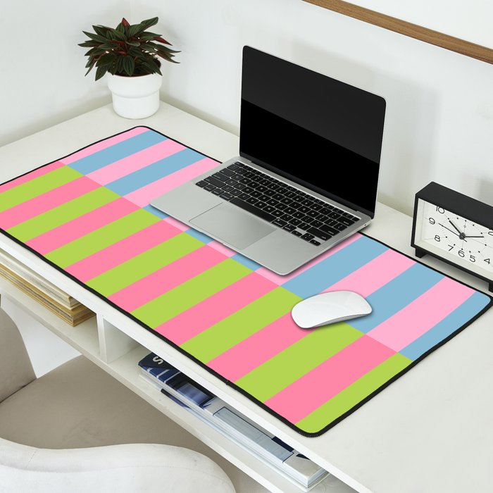 Vibrant color block pattern Desk Mat Gallery Image 2