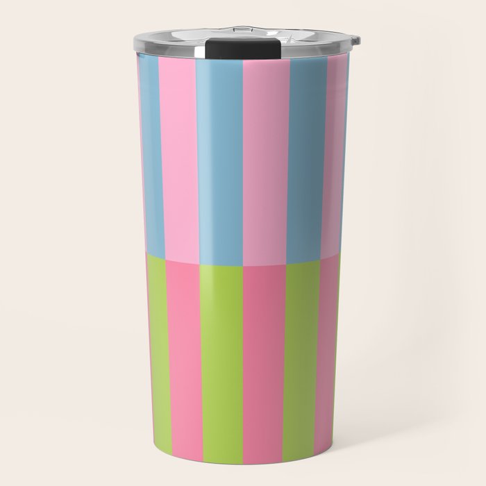 Vibrant color block pattern Travel Mug Gallery Image 1