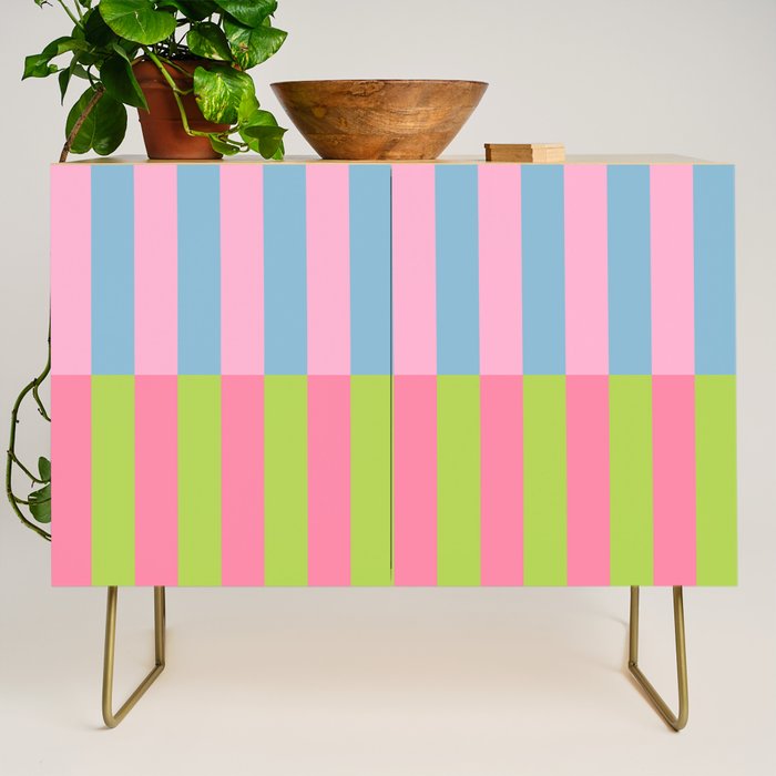 Vibrant color block pattern Credenza Gallery Image 1